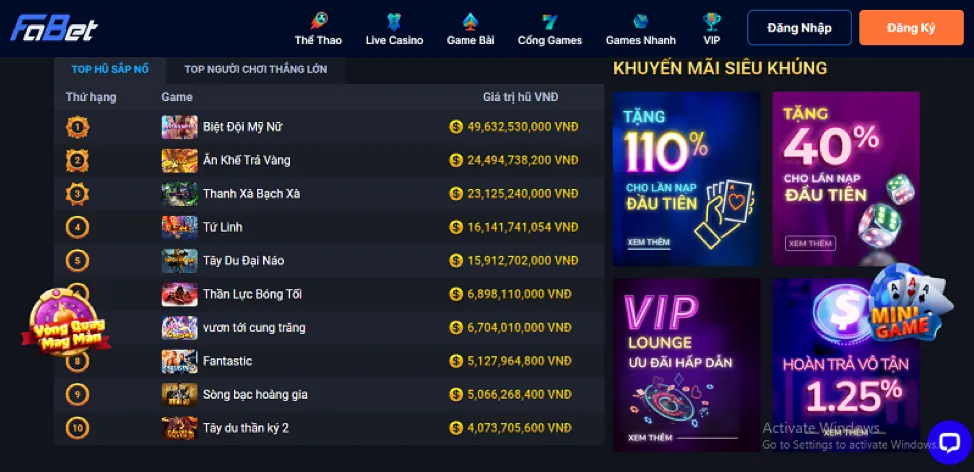 Chương trình VIP và ưu đãi độc quyền bkwin